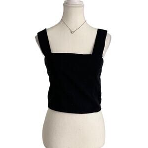 Abercrombie & Fitch Black Womens Square Neck Tank Size Medium